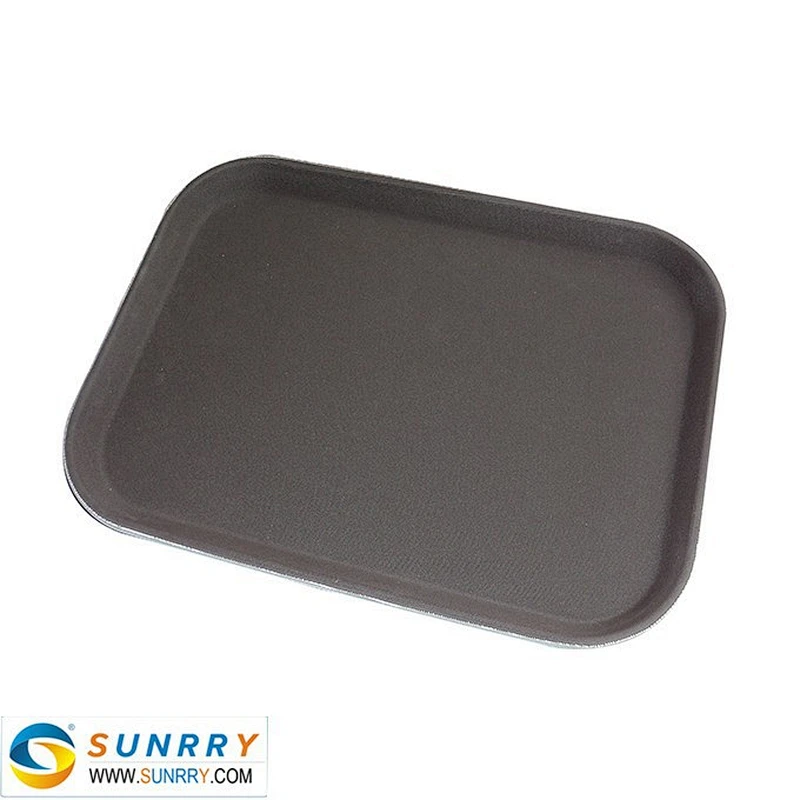 2018 New Rectangular Anti-skid food Tray PP/Fiber glass/Rubber Anti-Skid Feature Serving Tray (SY-FFT21B SUNRRY)