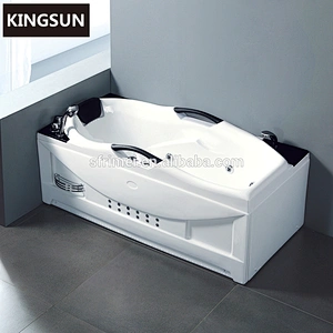Freestanding Galvanized One Person Indoor Spa Bathtub With Dual Handles