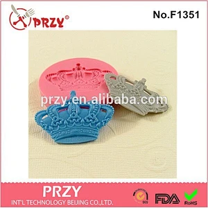 Eco-friendly fondant Crown Cabochon polymer clay silicone cake mold