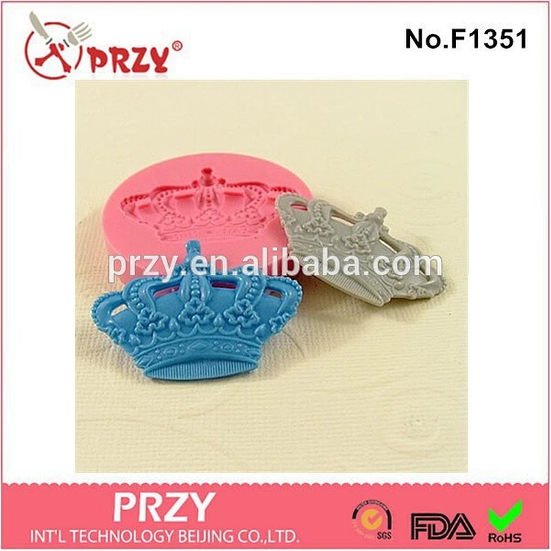 Eco-friendly fondant Crown Cabochon polymer clay silicone cake mold