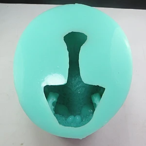 QT0006 Silicone Mold eyebrows with flowers skull Silicone Soap Mold 3d Handmade Candle Mold Food Grade Silicone mould