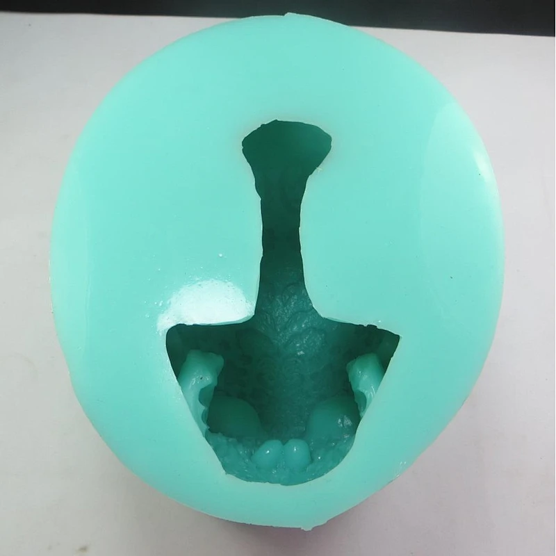 QT0006 Silicone Mold eyebrows with flowers skull Silicone Soap Mold 3d Handmade Candle Mold Food Grade Silicone mould