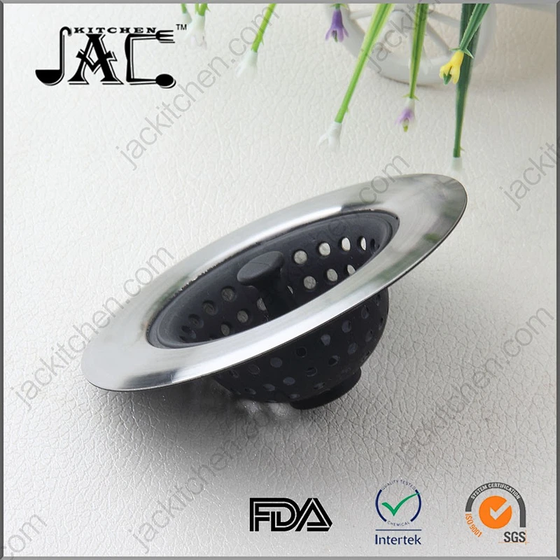 High Quality Silicone Stainless Steel Sink Strainer with Stopper
