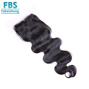 best selling body wave 4*4 closure virgin hair in stock factory price