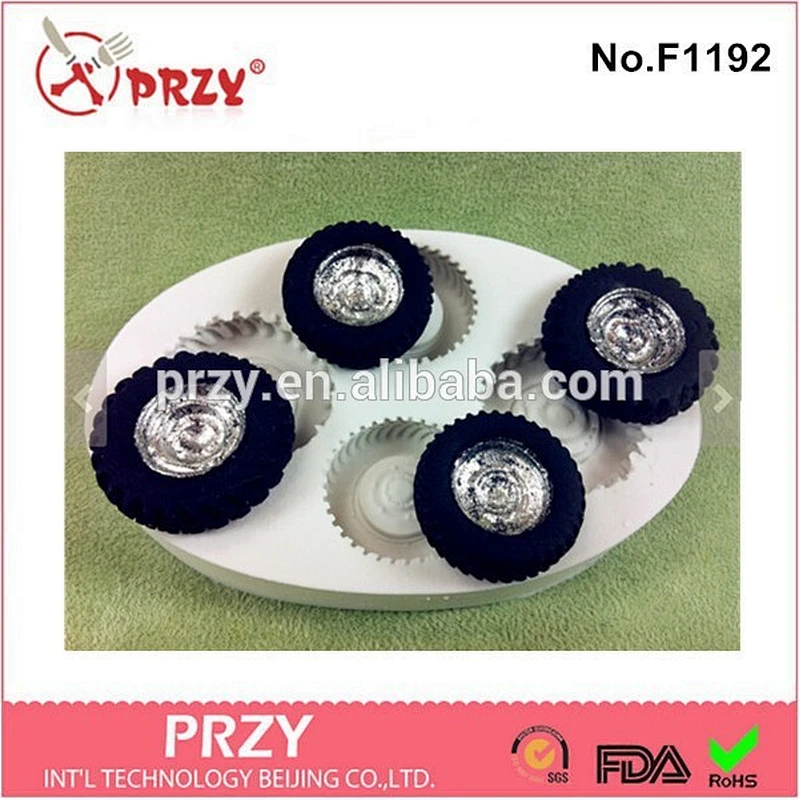 Wheel Flexible Mold For Resin Clay Sculpey Fimo Polymer ,Gina fondant silicone
