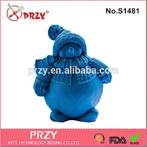 S1481DIY craft snowman 3d decorative silicone soap molds
