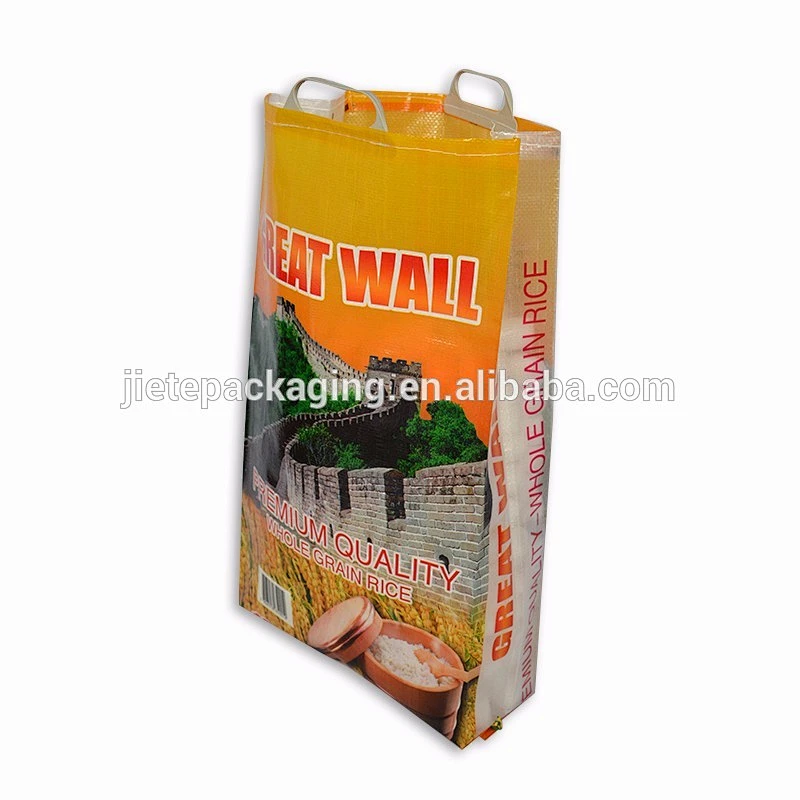 high quality bopp film pp woven bag with hand length handle for flour