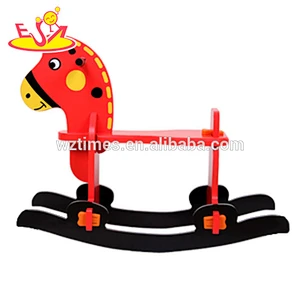 2018 wholesale baby wooden diy rocking horse fashion kids wooden diy rocking horse popular wooden diy rocking horse W16D086