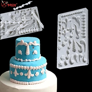 New fondant mold Silicone decorative Cake mould Royal Sugar Dry Pez decorative silicone molds