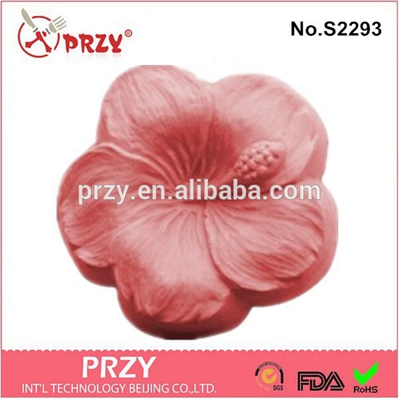 Hibiscus silicone soap molds for soap making