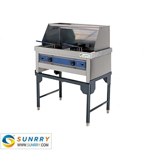 New Product 2tank 2 basket 14L*2 industrial electric deep fat fryer with guard element for frying with CE for sale