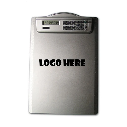 Clipboard with 8 digit dual power calculator