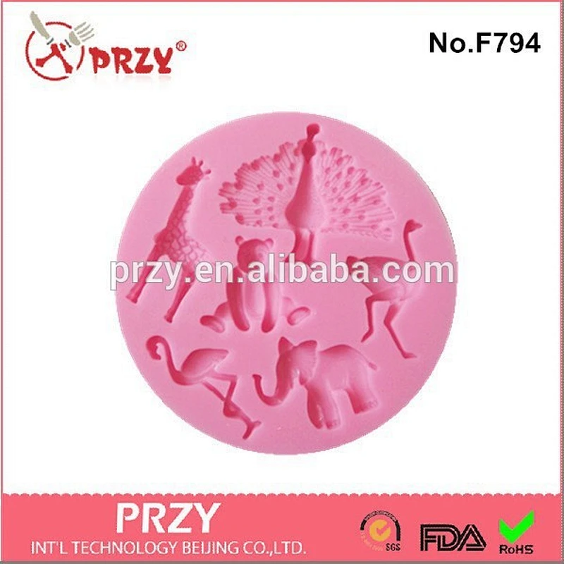Zoo desin Shape animal silicone molds
