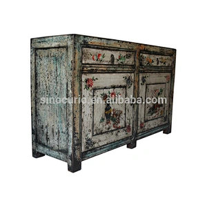 wholesale furniture china chinese style cheap wood living room painted chest drawer cabinet