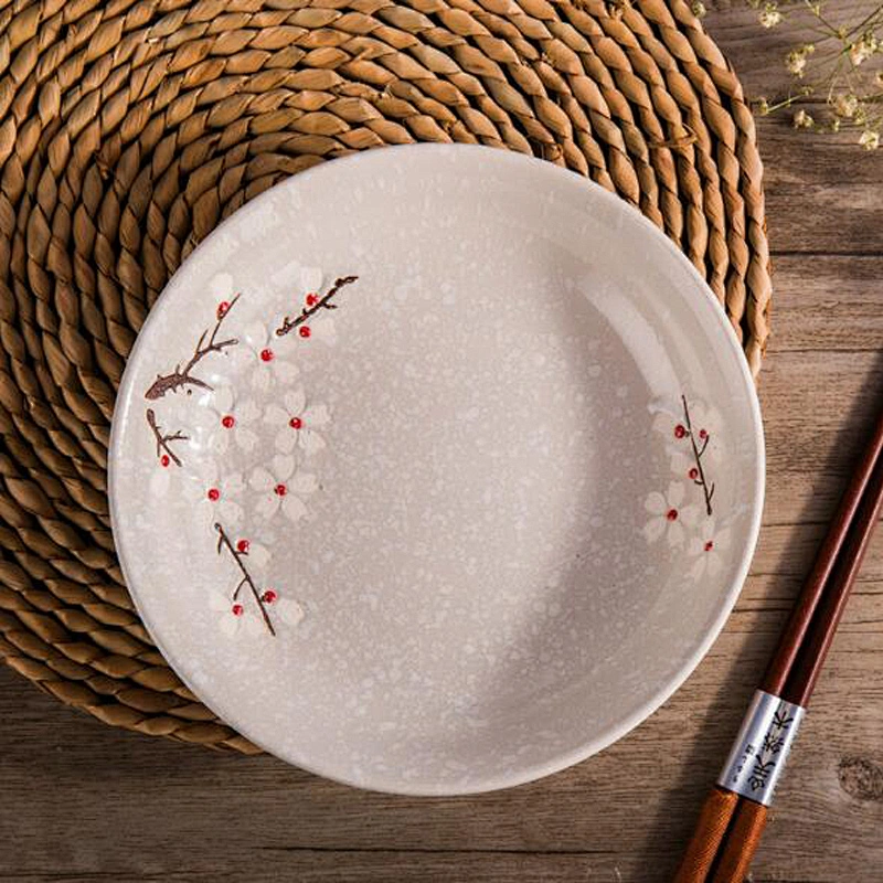 China Supplier High Quality Tableware Customized logo Ceramic Plates Round Shape 7