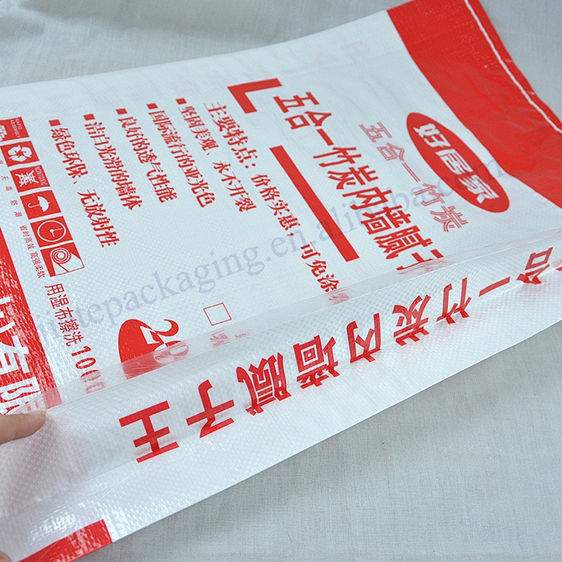 Construction use bopp laminated 20kg pp woven cement for building bag