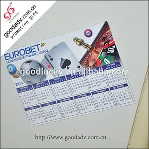 2015 New year promotion gift eco-friendly fridge magnet calendar