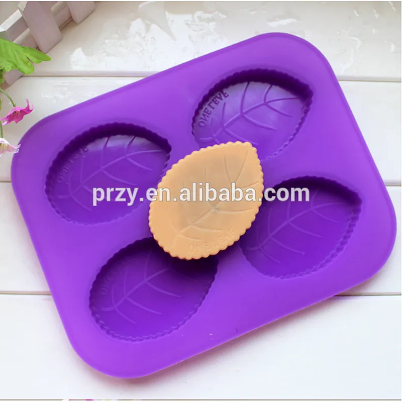 Top selling Handmade silicone leaf shape soap mold
