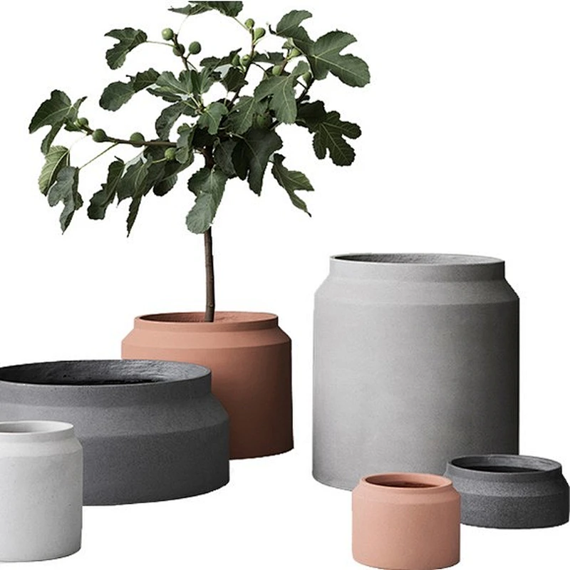 Factory Direct Support Mold Nordic Creative Cylinder Cement Flower Pot Concrete Silicone Mold