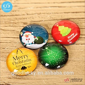 Hot sell creative beautiful custom various picture 3d round glass magnet souvenir gift