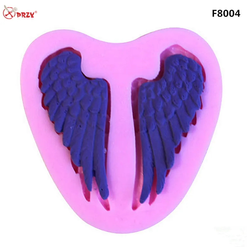 Europe Style Popular Heart-shaped Wings Fondant Silicone molds Cake decoration Mould silicone soap Mold