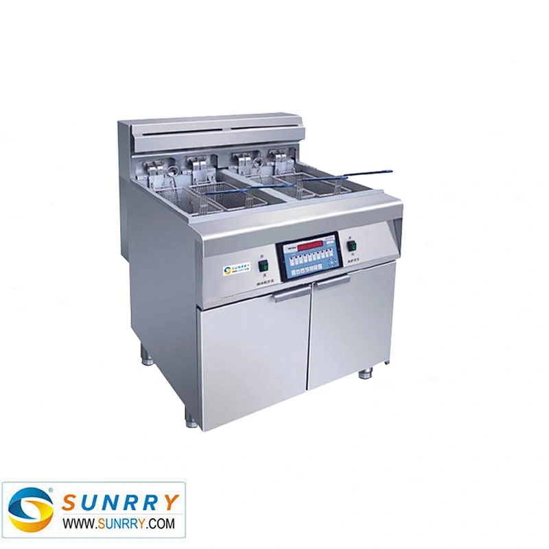 Floor type computer control fryer 2 tank 4 basket deep fryer with thermostat (SY-FF28D SUNRRY)