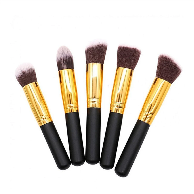 Private Label Black 10pcs Makeup Brush Set With Makeup Sponge