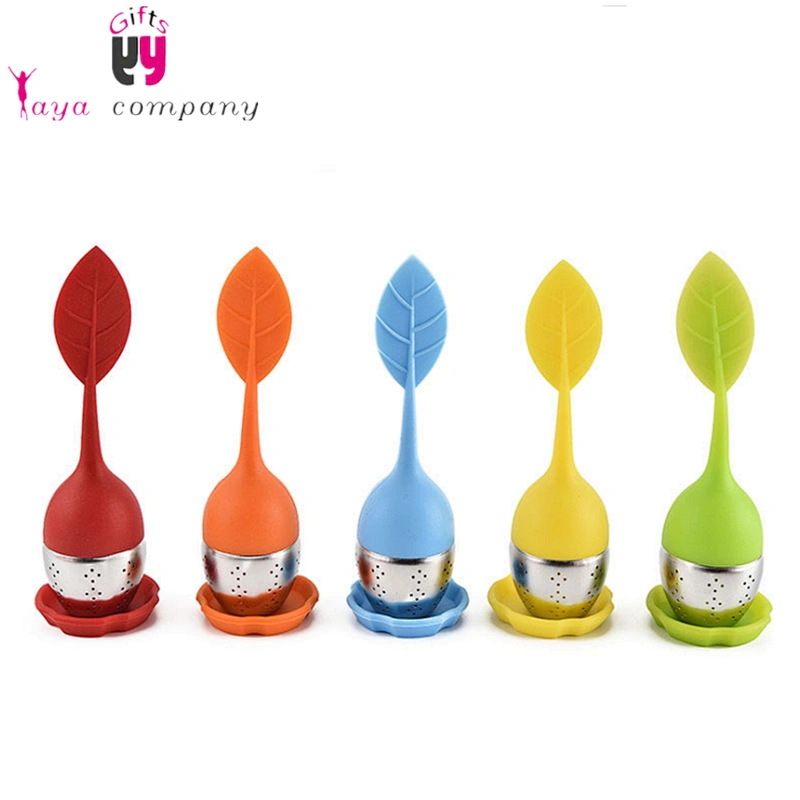 Wholesale Food Grade Silicone Tea Infuser Leaf With Stainless Steel