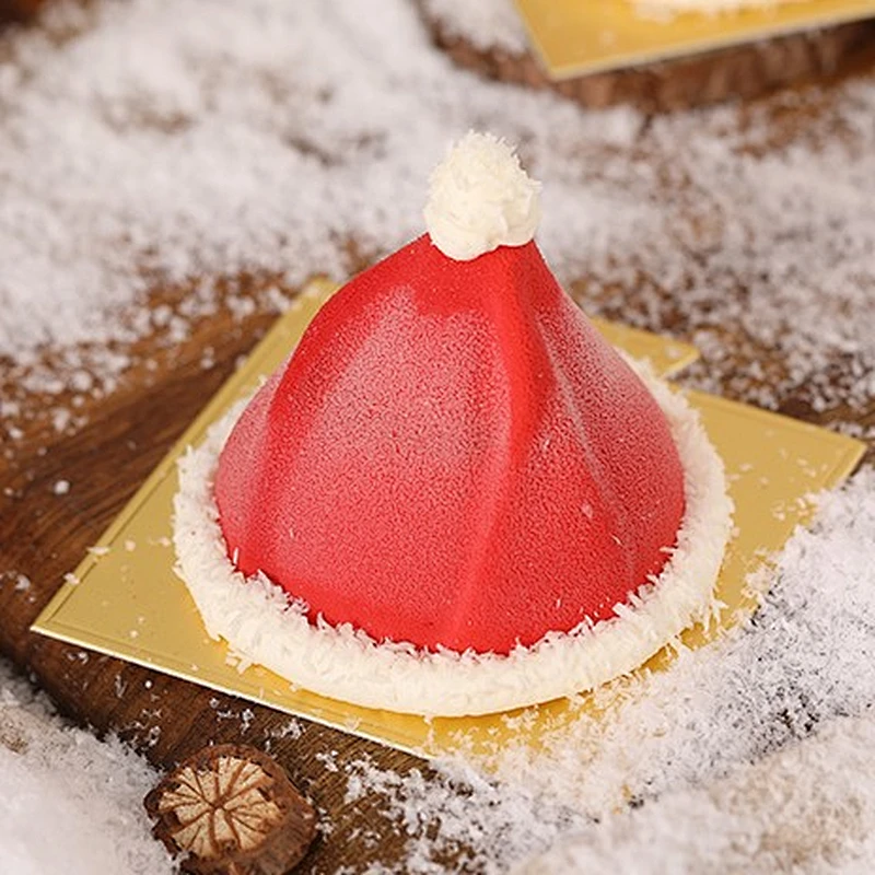Christmas 6 Hat Mousse Cake 3D French Dessert Christmas Mousse Mould/Mold For Baking