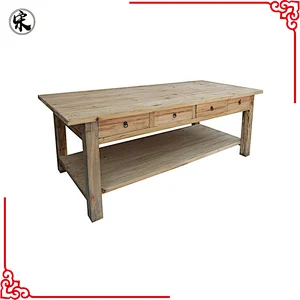 wholesale rustic reclaimed wood handmade coffee table furniture