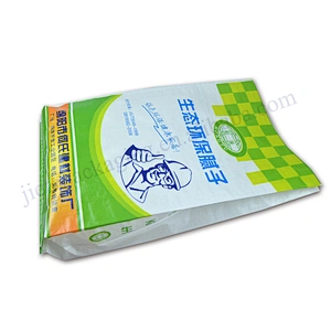 Plastic bopp laminated pp woven cement packing bag for tile adhesive,wall putty powder,pitch