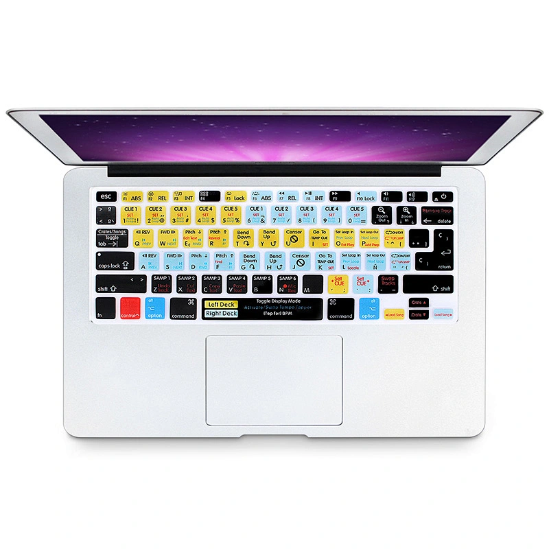best seller amazon technology Multi-function Spanish Shortcuts Silicone Waterproof Keyboard Covers  For Macbook air