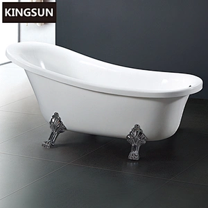 Guangzhou Bath Products Modern Acrylic Bathtub Soaking Bath With Leg