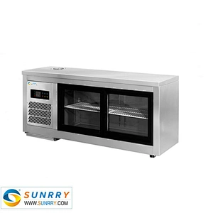 Wholesale hotel hanging glass door salad bar refrigerated cabinet sale (SY-RWC1800S)
