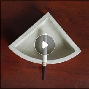 American retro PRZY concrete fan - shaped Ashtray silicone mold office handmade mold for Cement decoration