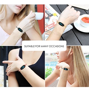 F18 women bracelet  bluetooth app download cicret fitness blood pressure ce rohs health watch smartbracelet