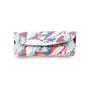 Women's Big-sized PU Leather Flower Sunglasses Case