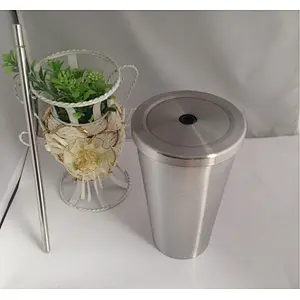 Stainless Steel Travel Tumbler by Savvy Drinkware - 16 Oz - No-Leak Lid & Straw