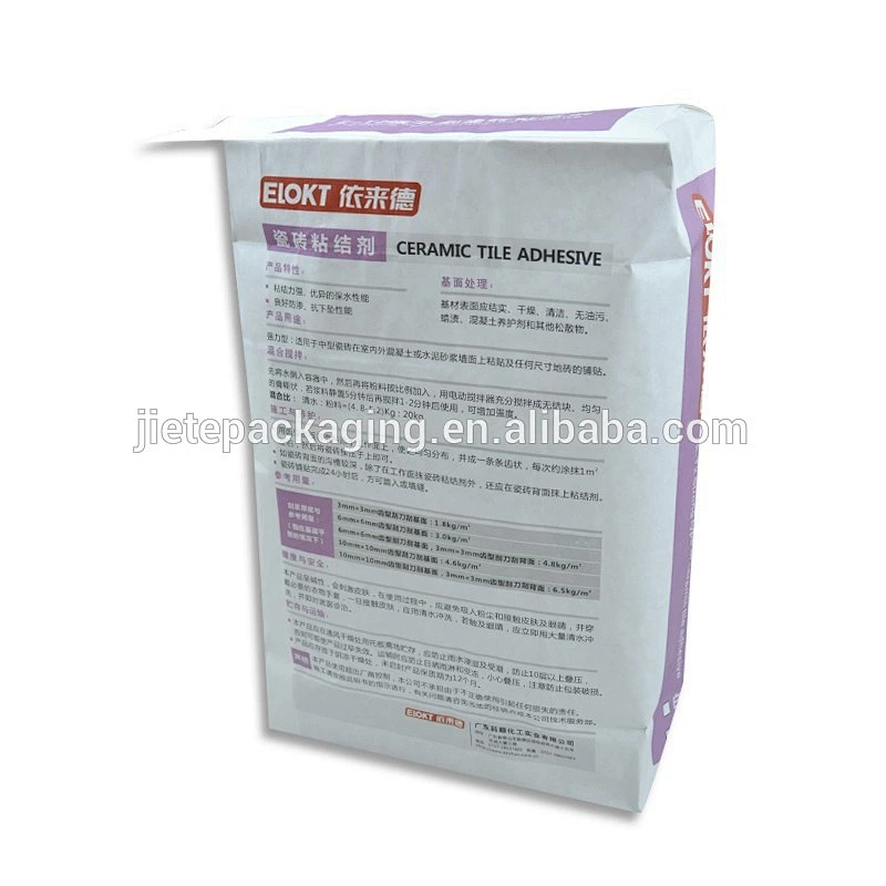 25kg valve open multilayer wall putty, waterproof slurry kraft paper bag