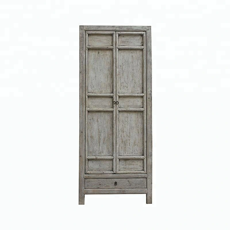 wholesale rustic  shabby chic antique style chinese wardrobe  distressed wardrobe furniture