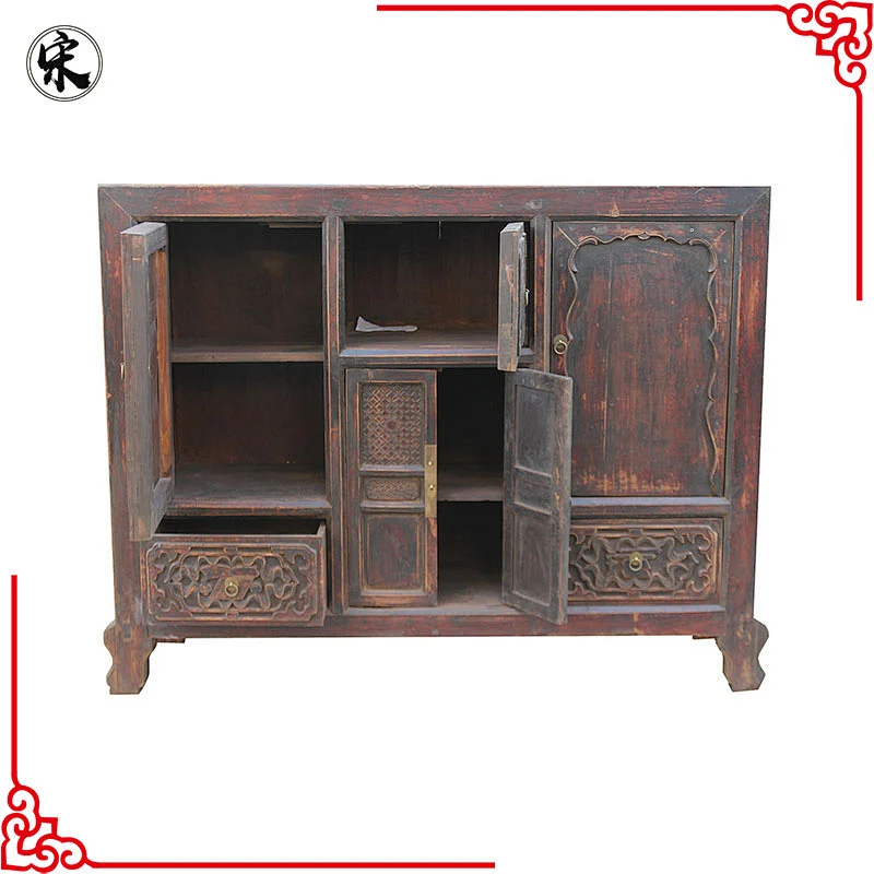 antique reproduction solid wood pine handmade buffet furniture