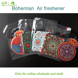 2018 purple abstract graffiti style car air freshener, kitchen / toilet / bedroom suitable for removing odorous paper.