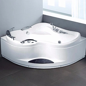 Chinese supplier fanshaped corner bathtub one person luxury hot tub