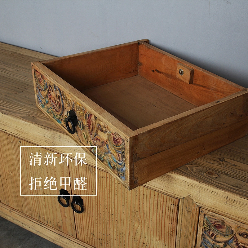 Chinese traditional carving alter table caving elm TV cabinet