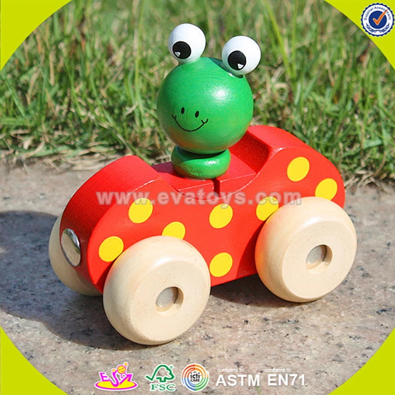 wholesale wooden animal car toy, lovely wooden animal car toy, popular wooden animal car toy W04A141