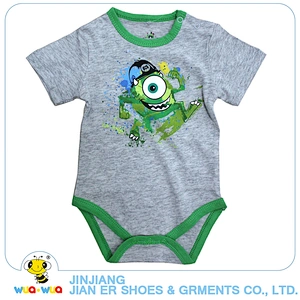 Factory wholesale summer printed 0-24M baby boys bodysuit