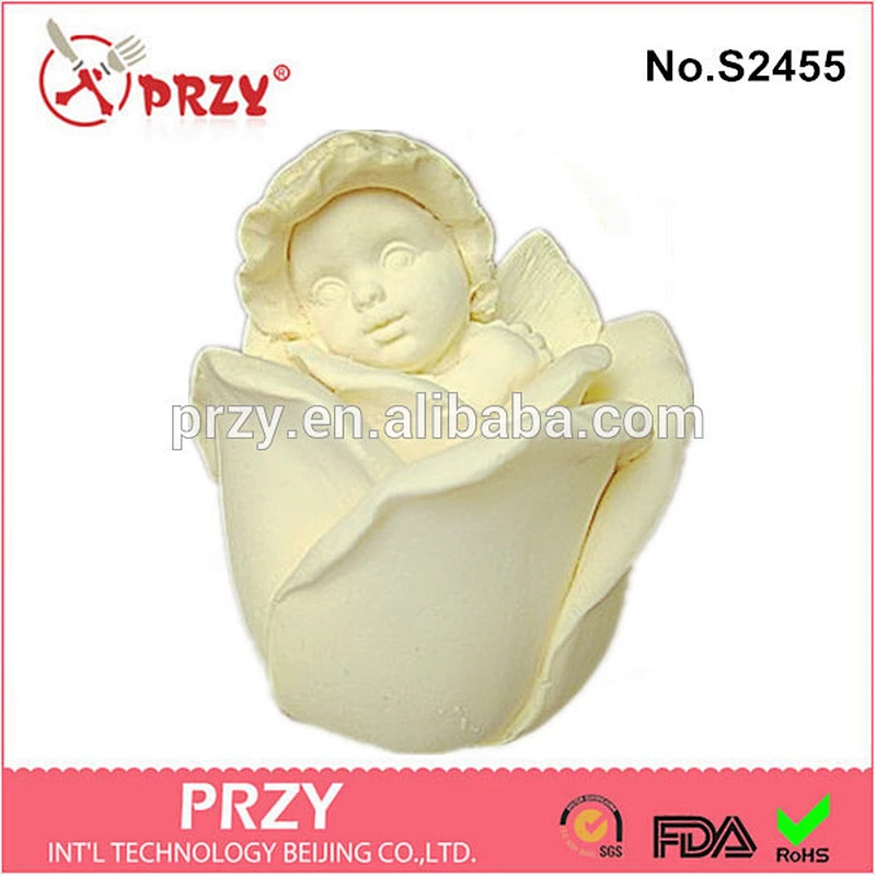 PRZY s2455 DIY DIY silicone Fairy Rose Girl Baby Angel soap mold