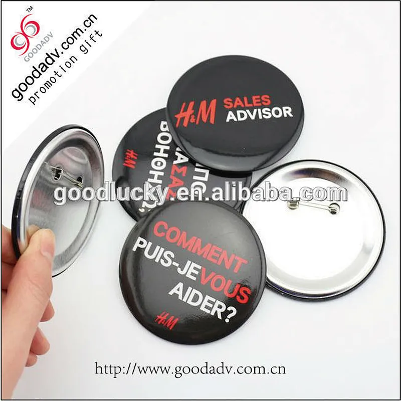 tinplate badge custom button badge pin for kids