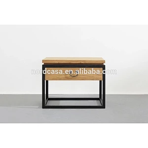 Antique Wooden Bedroom Furniture Iron Bedside Tables