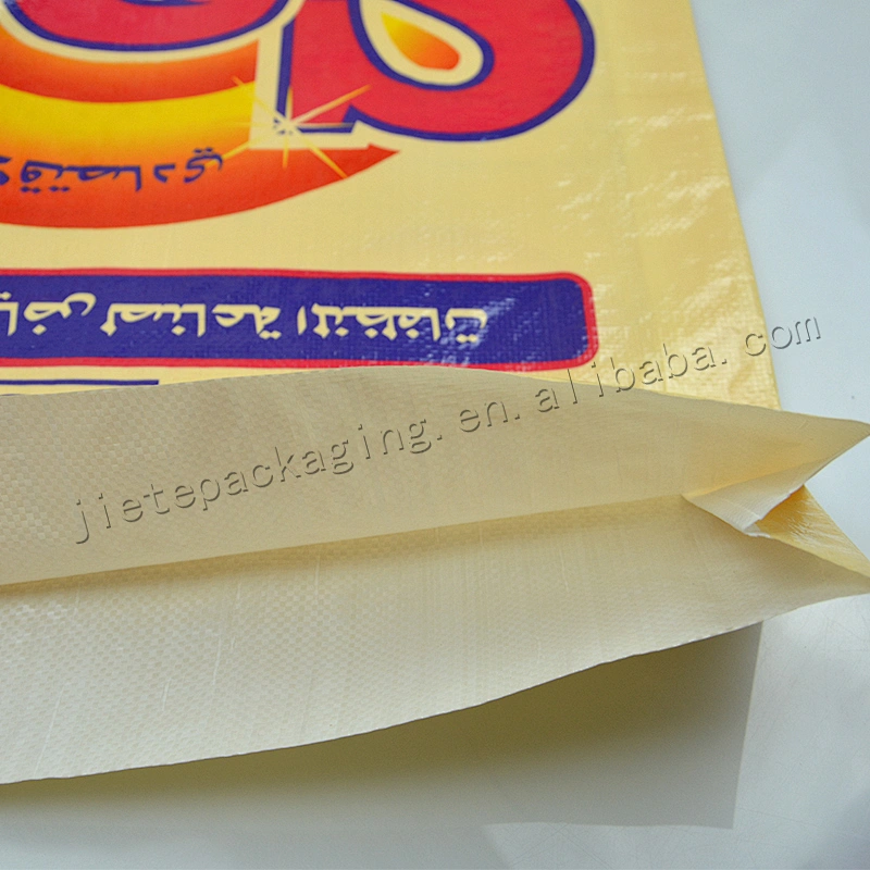 Plastic washing powder sack pp woven sack roll detergent packaging bag 25kg
